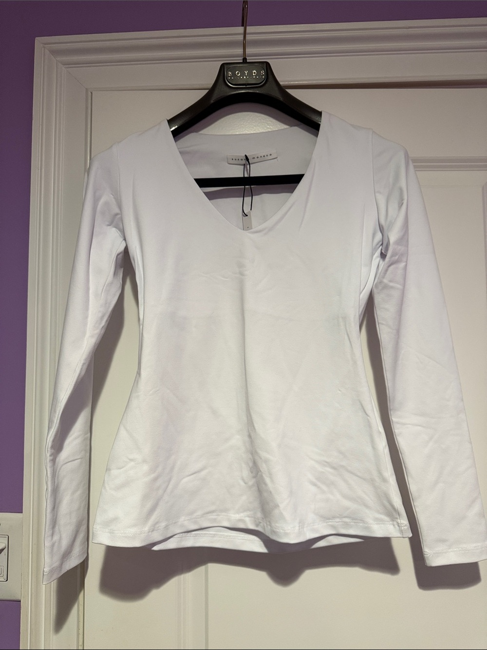 Susana Monaco white long sleeve top